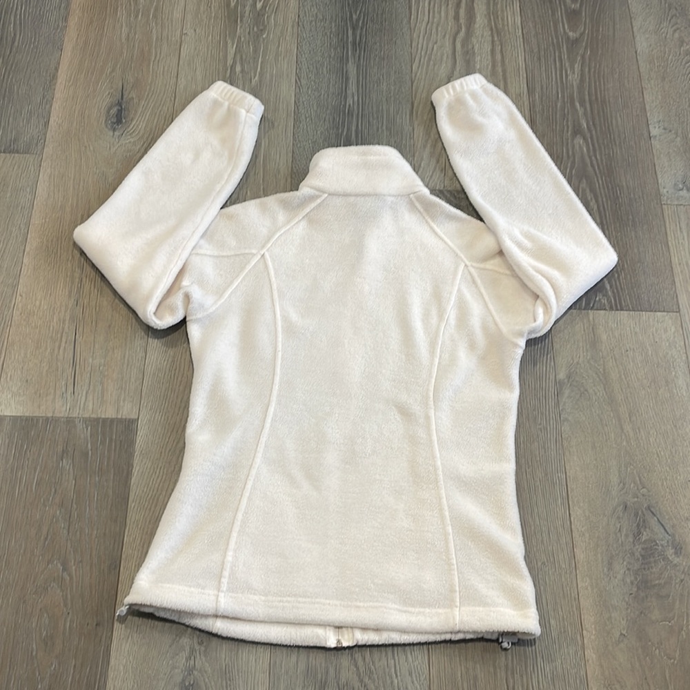 Columbia Cream Benton Springs Full Zip Fleece 2 Zip Pocket Jacket Small - Picture 3 of 9
